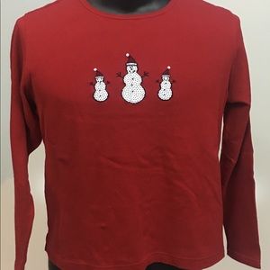 Women’s Snowman Long  Sleeve Shirt